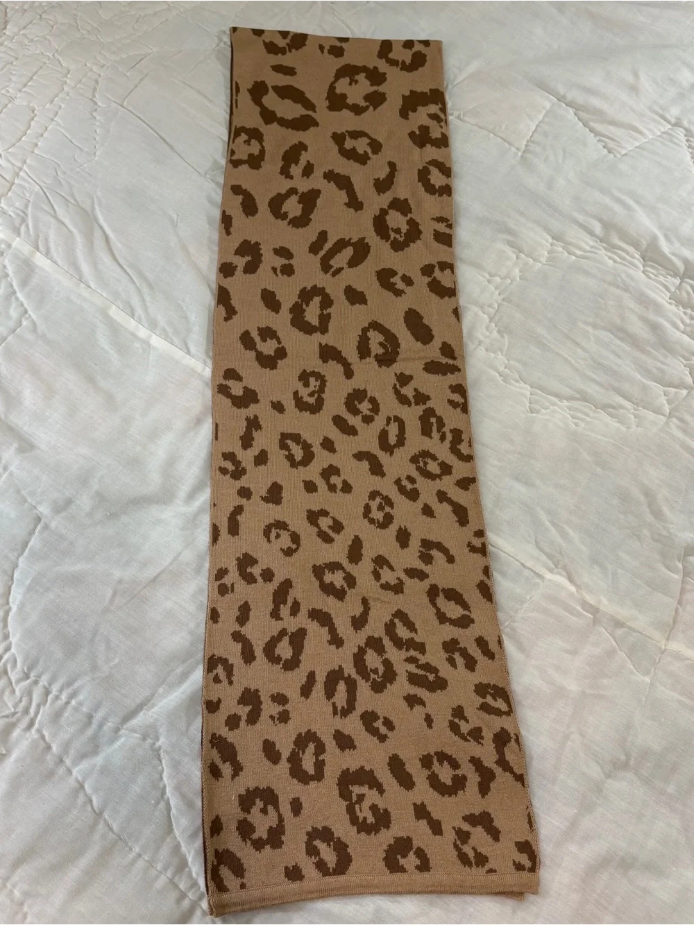 Isaac Mizrahi Brown Leopard Print Scarf